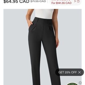 Women's Black Halara  Tapered Pants size Med